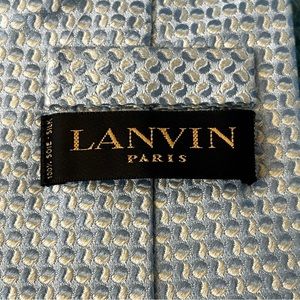 Lanvin Vintage silk tie Classic Light blue and white